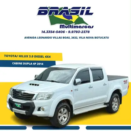 TOYOTA HILUX 3.0 STD 4X4 CD 16V TURBO INTERCOOLER DIESEL 4P MANUAL TOYOTA HILUX 3.0 STD 4X4 CD 16V TURBO INTERCOOLER DIESEL 4P MANUAL