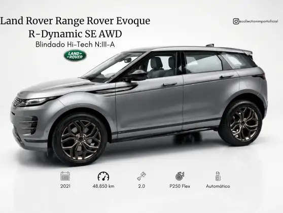 LAND ROVER RANGE ROVER EVOQUE 2.0 P250 FLEX R-DYNAMIC SE AWD AUTOMÁTICO LAND ROVER RANGE ROVER EVOQUE 2.0 P250 FLEX R-DYNAMIC SE AWD AUTOMÁTICO