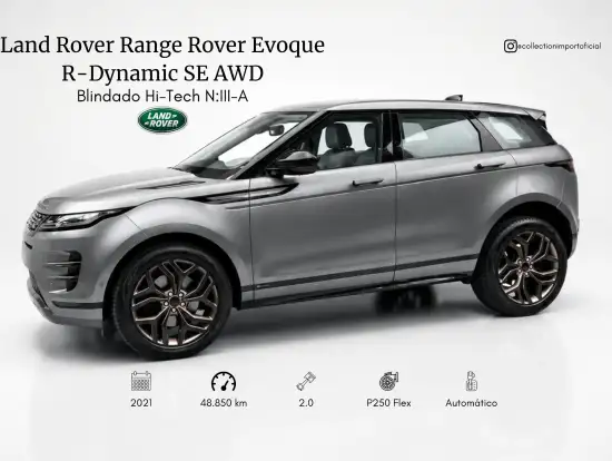 LAND ROVER-RANGE ROVER EVOQUE-2.0 P250 FLEX R-DYNAMIC SE AWD AUTOMÁTICO LAND ROVER-RANGE ROVER EVOQUE-2020