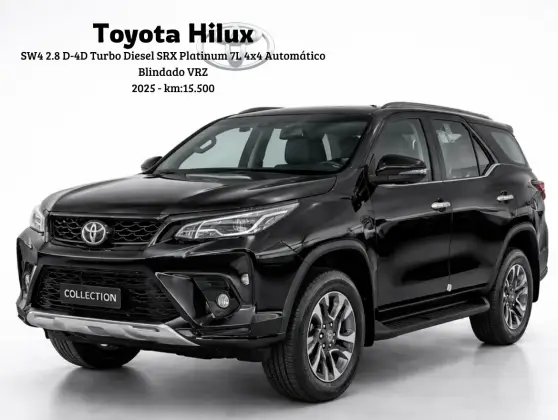TOYOTA HILUX SW4 2.8 D-4D TURBO DIESEL SRX PLATINUM 7L 4X4 AUTOMÁTICO TOYOTA HILUX SW4 2.8 D-4D TURBO DIESEL SRX PLATINUM 7L 4X4 AUTOMÁTICO