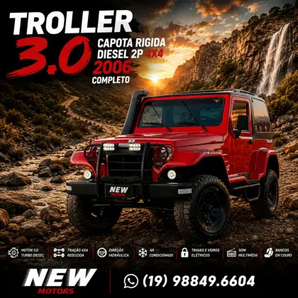 TROLLER T4 3.0 TETO RÍGIDO 16V TURBO ELETRONIC DIESEL 2P MANUAL