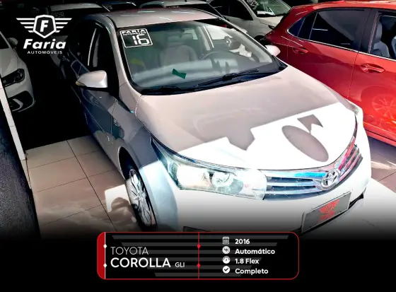 TOYOTA COROLLA 1.8 GLI 16V FLEX 4P AUTOMÁTICO TOYOTA COROLLA 1.8 GLI 16V FLEX 4P AUTOMÁTICO