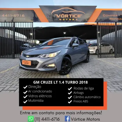 CHEVROLET CRUZE 1.4 TURBO LT 16V FLEX 4P AUTOMÁTICO CHEVROLET CRUZE 1.4 TURBO LT 16V FLEX 4P AUTOMÁTICO