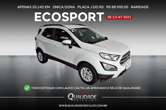 FORD ECOSPORT 1.5 TI-VCT FLEX SE AUTOMÁTICO FORD ECOSPORT 1.5 TI-VCT FLEX SE AUTOMÁTICO