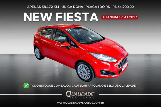 FORD FIESTA 1.6 TITANIUM HATCH 16V FLEX 4P POWERSHIFT FORD FIESTA 1.6 TITANIUM HATCH 16V FLEX 4P POWERSHIFT