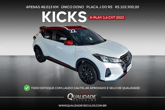 NISSAN KICKS 1.6 16V FLEXSTART XPLAY XTRONIC NISSAN KICKS 1.6 16V FLEXSTART XPLAY XTRONIC