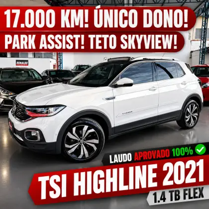 VOLKSWAGEN T-CROSS 1.4 250 TSI TOTAL FLEX HIGHLINE AUTOMÁTICO VOLKSWAGEN T-CROSS 1.4 250 TSI TOTAL FLEX HIGHLINE AUTOMÁTICO