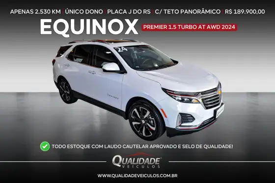 CHEVROLET EQUINOX 1.5 16V TURBO GASOLINA PREMIER AWD AUTOMÁTICO CHEVROLET EQUINOX 1.5 16V TURBO GASOLINA PREMIER AWD AUTOMÁTICO