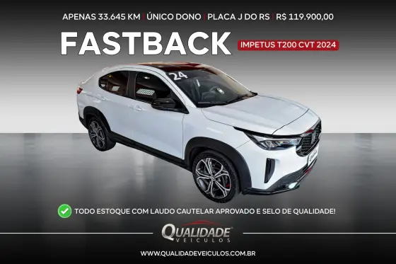 FIAT FASTBACK 1.0 TURBO 200 FLEX IMPETUS CVT FIAT FASTBACK 1.0 TURBO 200 FLEX IMPETUS CVT