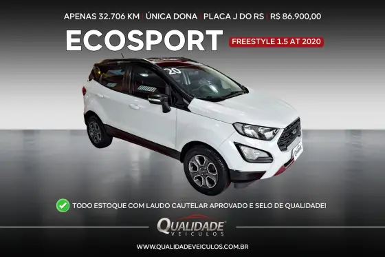 FORD ECOSPORT 1.5 TI-VCT FLEX FREESTYLE AUTOMÁTICO FORD ECOSPORT 1.5 TI-VCT FLEX FREESTYLE AUTOMÁTICO