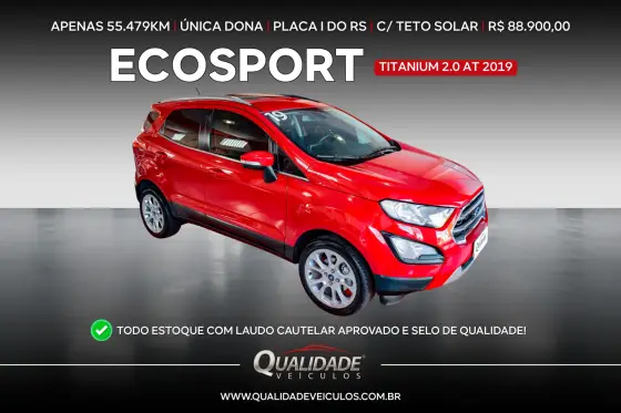 FORD ECOSPORT 2.0 DIRECT FLEX TITANIUM AUTOMÁTICO FORD ECOSPORT 2.0 DIRECT FLEX TITANIUM AUTOMÁTICO