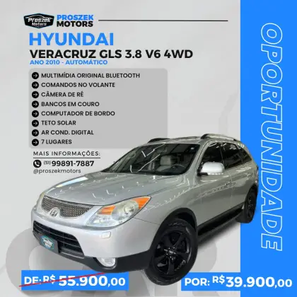 HYUNDAI VERACRUZ 3.8 GLS 4WD 4X4 V6 24V GASOLINA 4P AUTOMÁTICO HYUNDAI VERACRUZ 3.8 GLS 4WD 4X4 V6 24V GASOLINA 4P AUTOMÁTICO