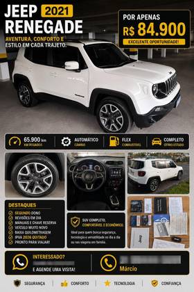 JEEP RENEGADE 1.8 16V FLEX LONGITUDE 4P AUTOMÁTICO