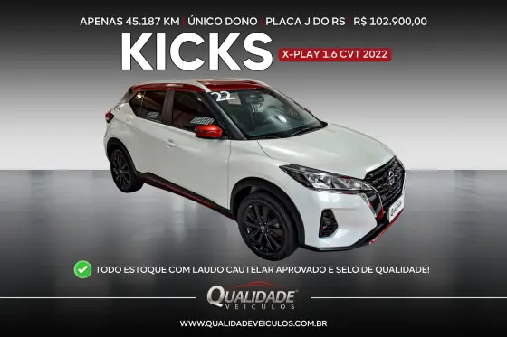 NISSAN KICKS 1.6 16V FLEXSTART XPLAY XTRONIC NISSAN KICKS 1.6 16V FLEXSTART XPLAY XTRONIC