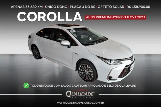 TOYOTA COROLLA 1.8 VVT-I HYBRID FLEX ALTIS PREMIUM CVT TOYOTA COROLLA 1.8 VVT-I HYBRID FLEX ALTIS PREMIUM CVT