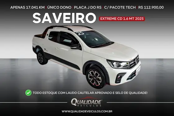 VOLKSWAGEN SAVEIRO 1.6 MSI EXTREME CD 16V FLEX 2P MANUAL VOLKSWAGEN SAVEIRO 1.6 MSI EXTREME CD 16V FLEX 2P MANUAL