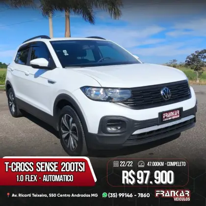 VOLKSWAGEN T-CROSS 1.0 200 TSI TOTAL FLEX AUTOMÁTICO VOLKSWAGEN T-CROSS 1.0 200 TSI TOTAL FLEX AUTOMÁTICO