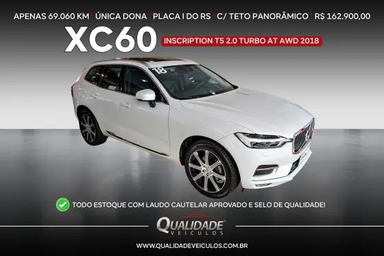 VOLVO XC60 2.0 T5 GASOLINA INSCRIPTION AWD GEARTRONIC VOLVO XC60 2.0 T5 GASOLINA INSCRIPTION AWD GEARTRONIC