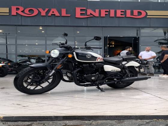 ROYAL ENFIELD SHOTGUN 650 STENCIL WHITE 