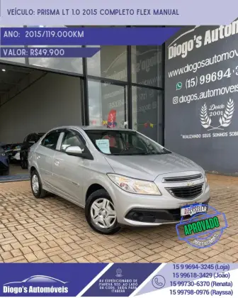CHEVROLET PRISMA 1.0 MPFI LT 8V FLEX 4P MANUAL CHEVROLET PRISMA 1.0 MPFI LT 8V FLEX 4P MANUAL
