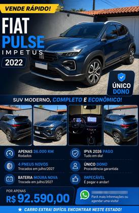 FIAT PULSE 2022 1.0 TURBO 200 FLEX IMPETUS CVT