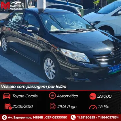 TOYOTA COROLLA 1.8 SE-G 16V FLEX 4P AUTOMÁTICO TOYOTA COROLLA 1.8 SE-G 16V FLEX 4P AUTOMÁTICO