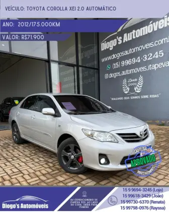 TOYOTA COROLLA 2.0 XEI 16V FLEX 4P AUTOMÁTICO