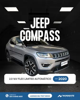 JEEP COMPASS 2.0 16V FLEX LIMITED AUTOMÁTICO JEEP COMPASS 2.0 16V FLEX LIMITED AUTOMÁTICO
