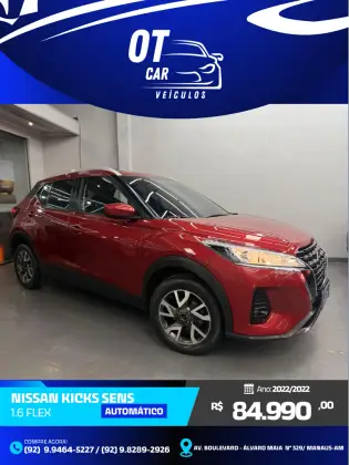 NISSAN KICKS 1.6 16V FLEXSTART SENSE XTRONIC NISSAN KICKS 1.6 16V FLEXSTART SENSE XTRONIC