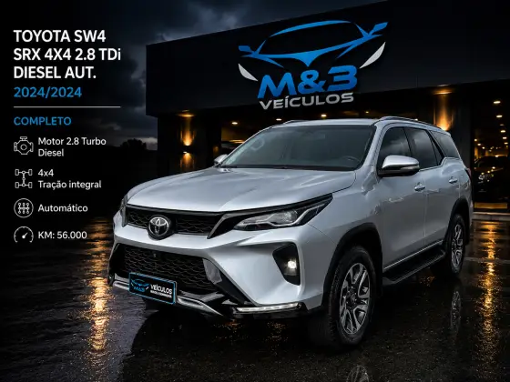 TOYOTA HILUX SW4 2.8 D-4D TURBO DIESEL SRX PLATINUM 7L 4X4 AUTOMÁTICO TOYOTA HILUX SW4 2.8 D-4D TURBO DIESEL SRX PLATINUM 7L 4X4 AUTOMÁTICO