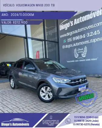 VOLKSWAGEN NIVUS 1.0 200 TSI TOTAL FLEX SENSE AUTOMÁTICO VOLKSWAGEN NIVUS 1.0 200 TSI TOTAL FLEX SENSE AUTOMÁTICO