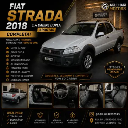 FIAT STRADA 1.4 MPI HARD WORKING CD 8V FLEX 3P MANUAL FIAT STRADA 1.4 MPI HARD WORKING CD 8V FLEX 3P MANUAL