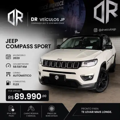 JEEP COMPASS 2.0 16V FLEX SPORT AUTOMÁTICO JEEP COMPASS 2.0 16V FLEX SPORT AUTOMÁTICO