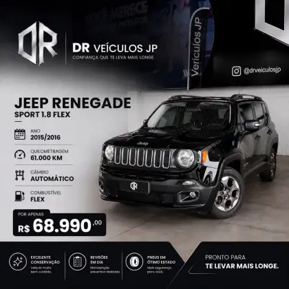JEEP RENEGADE 1.8 16V FLEX SPORT 4P AUTOMÁTICO JEEP RENEGADE 1.8 16V FLEX SPORT 4P AUTOMÁTICO