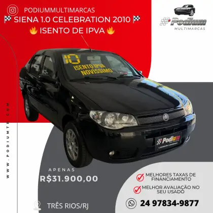 FIAT SIENA 1.0 MPI EL CELEBRATION 8V FLEX 4P MANUAL FIAT SIENA 1.0 MPI EL CELEBRATION 8V FLEX 4P MANUAL