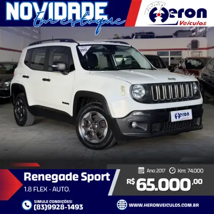 JEEP RENEGADE 1.8 16V FLEX SPORT 4P AUTOMÁTICO JEEP RENEGADE 1.8 16V FLEX SPORT 4P AUTOMÁTICO
