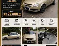 CHEVROLET CLASSIC 1.0 MPFI LS 8V FLEX 4P MANUAL CHEVROLET CLASSIC 1.0 MPFI LS 8V FLEX 4P MANUAL