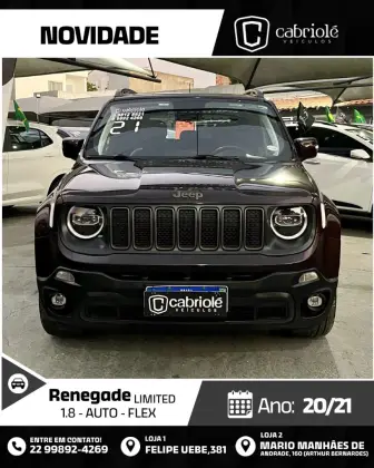 JEEP RENEGADE 1.8 16V FLEX LIMITED 4P AUTOMÁTICO JEEP RENEGADE 1.8 16V FLEX LIMITED 4P AUTOMÁTICO