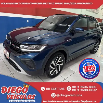 VOLKSWAGEN T-CROSS 1.0 200 TSI TOTAL FLEX COMFORTLINE AUTOMÁTICO VOLKSWAGEN T-CROSS 1.0 200 TSI TOTAL FLEX COMFORTLINE AUTOMÁTICO