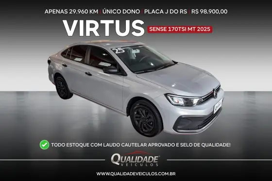 VOLKSWAGEN VIRTUS 1.0 170 TSI SENSE MANUAL VOLKSWAGEN VIRTUS 1.0 170 TSI SENSE MANUAL