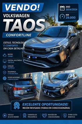 VOLKSWAGEN TAOS 1.4 250 TSI TOTAL FLEX COMFORTLINE AUTOMÁTICO