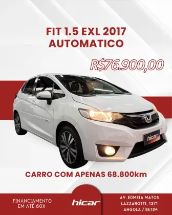 HONDA FIT 1.5 EXL 16V FLEX 4P AUTOMÁTICO