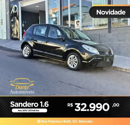 RENAULT SANDERO 1.6 EXPRESSION 8V FLEX 4P MANUAL RENAULT SANDERO 1.6 EXPRESSION 8V FLEX 4P MANUAL