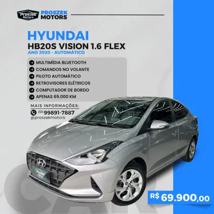 HYUNDAI HB20S 1.6 16V FLEX VISION AUTOMÁTICO HYUNDAI HB20S 1.6 16V FLEX VISION AUTOMÁTICO