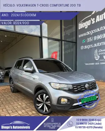 VOLKSWAGEN T-CROSS 1.0 200 TSI TOTAL FLEX COMFORTLINE AUTOMÁTICO