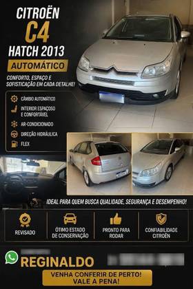 CITROËN C4 2.0 GLX 16V FLEX 4P AUTOMÁTICO