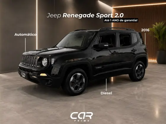 JEEP RENEGADE 2.0 16V TURBO DIESEL SPORT 4P 4X4 AUTOMÁTICO JEEP RENEGADE 2.0 16V TURBO DIESEL SPORT 4P 4X4 AUTOMÁTICO