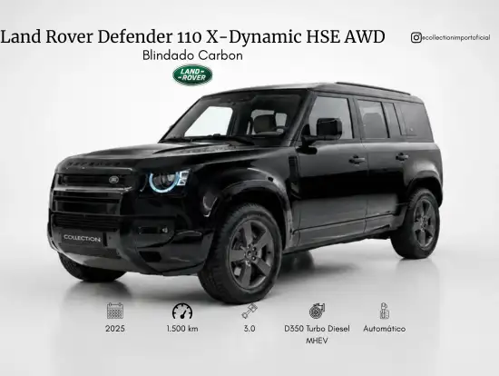 LAND ROVER-DEFENDER-3.0 D350 TURBO DIESEL MHEV 110 X-DYNAMIC HSE AWD AUTOMÁTICO LAND ROVER-DEFENDER-2025