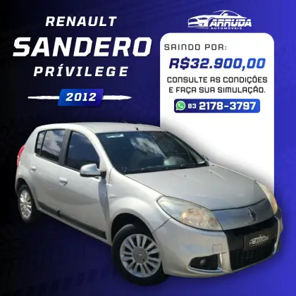 RENAULT SANDERO 1.6 PRIVILÉGE 16V FLEX 4P AUTOMÁTICO RENAULT SANDERO 1.6 PRIVILÉGE 16V FLEX 4P AUTOMÁTICO