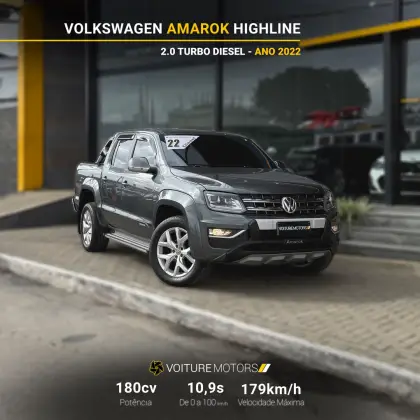 VOLKSWAGEN AMAROK 2.0 HIGHLINE 4X4 CD 16V TURBO INTERCOOLER DIESEL 4P AUTOMÁTICO VOLKSWAGEN AMAROK 2.0 HIGHLINE 4X4 CD 16V TURBO INTERCOOLER DIESEL 4P AUTOMÁTICO